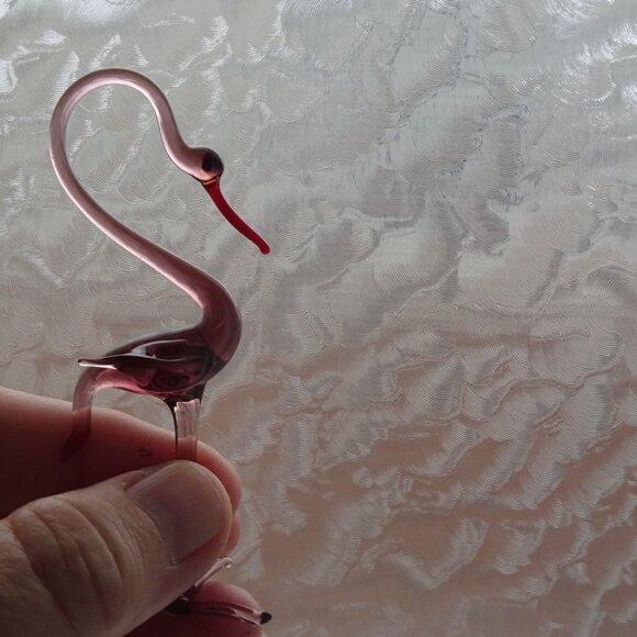 Vintage Miniature Glass Stork 1970s - Picture 4 of 5